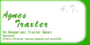 agnes traxler business card